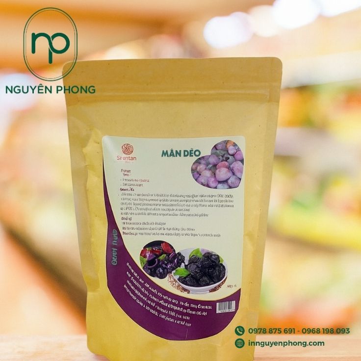 Mẫu tem dán mận sấy dẻo in thông tin 